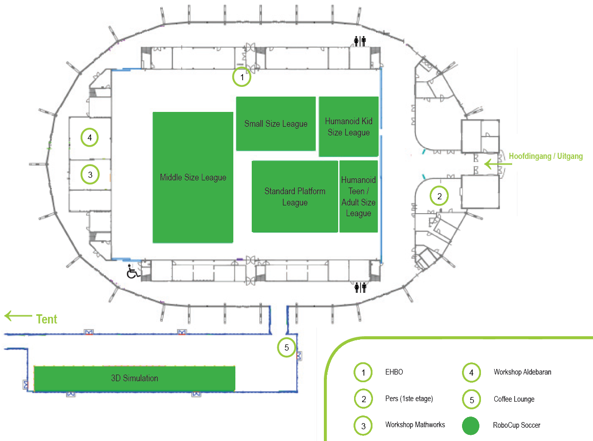 RoboCup 2013 - Plattegrond Indoor Sportcentrum